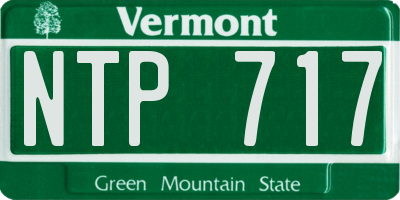 VT license plate NTP717