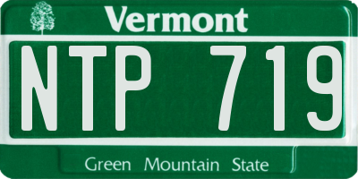 VT license plate NTP719