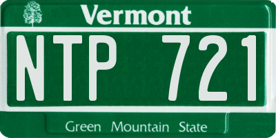 VT license plate NTP721