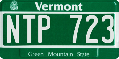VT license plate NTP723