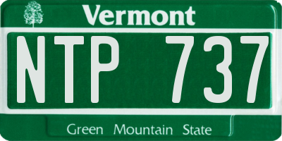 VT license plate NTP737