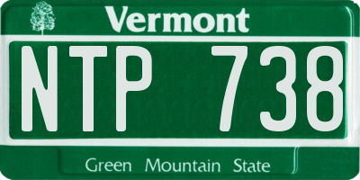 VT license plate NTP738