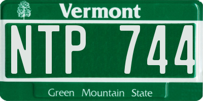 VT license plate NTP744