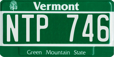 VT license plate NTP746