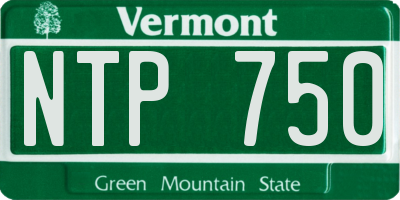 VT license plate NTP750