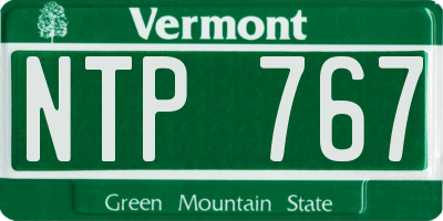 VT license plate NTP767