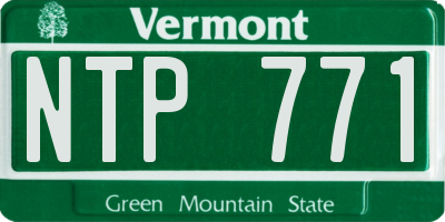 VT license plate NTP771