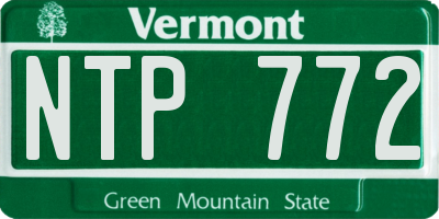 VT license plate NTP772