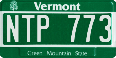 VT license plate NTP773