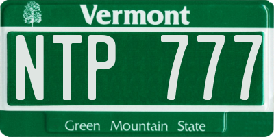 VT license plate NTP777