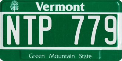 VT license plate NTP779