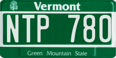 VT license plate NTP780