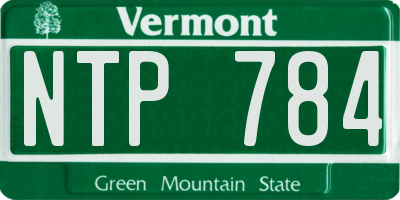 VT license plate NTP784