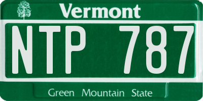 VT license plate NTP787