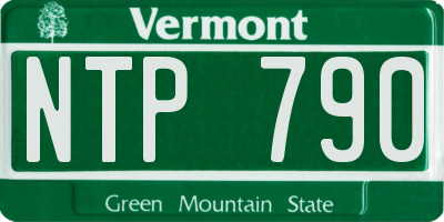 VT license plate NTP790