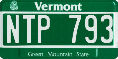 VT license plate NTP793