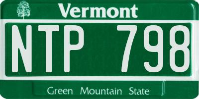 VT license plate NTP798