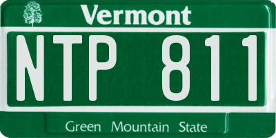 VT license plate NTP811