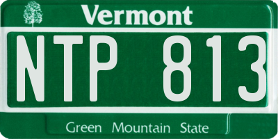 VT license plate NTP813