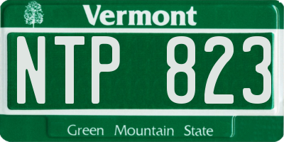 VT license plate NTP823