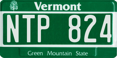VT license plate NTP824