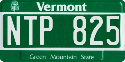 VT license plate NTP825