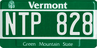 VT license plate NTP828