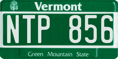 VT license plate NTP856