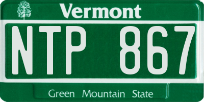 VT license plate NTP867