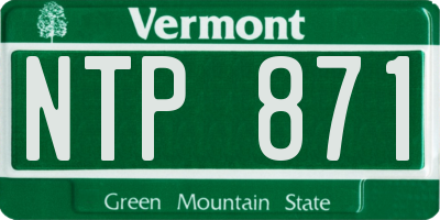 VT license plate NTP871