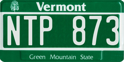VT license plate NTP873