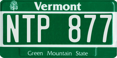 VT license plate NTP877