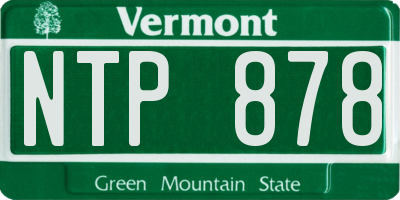 VT license plate NTP878
