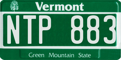 VT license plate NTP883