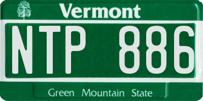 VT license plate NTP886