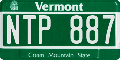 VT license plate NTP887