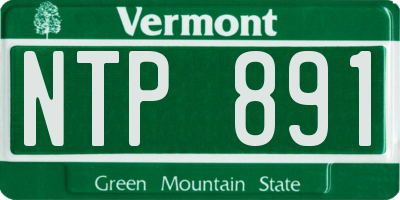 VT license plate NTP891