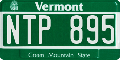 VT license plate NTP895