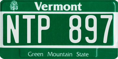VT license plate NTP897