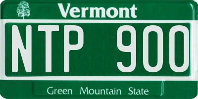 VT license plate NTP900