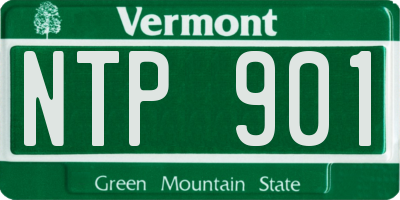 VT license plate NTP901