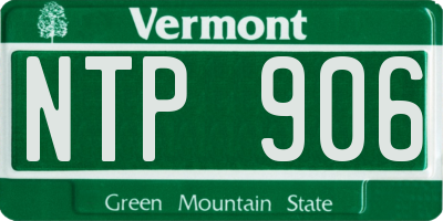 VT license plate NTP906