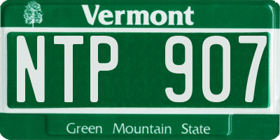 VT license plate NTP907