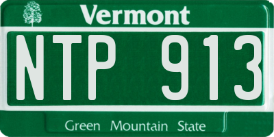 VT license plate NTP913