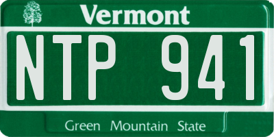 VT license plate NTP941