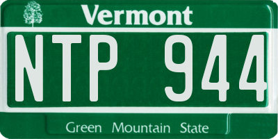 VT license plate NTP944