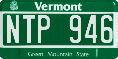 VT license plate NTP946