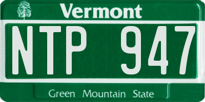 VT license plate NTP947