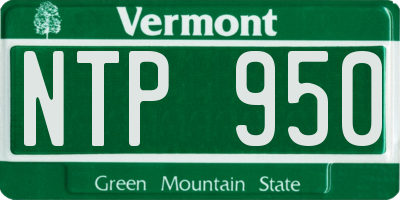 VT license plate NTP950