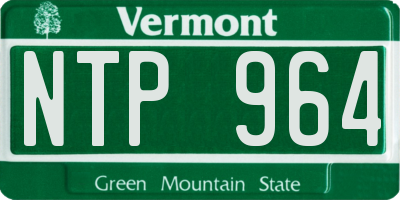 VT license plate NTP964